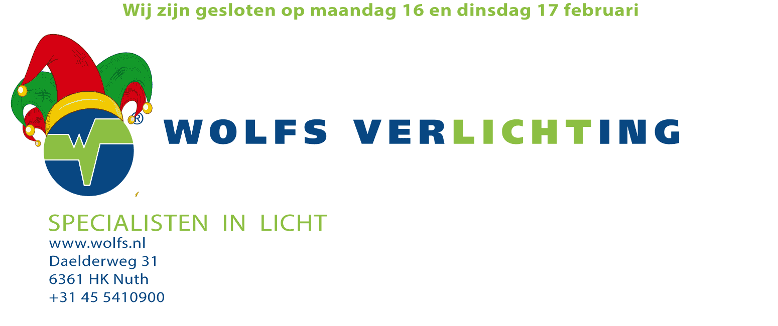 Carnaval sluiting Wolfs Verlichting