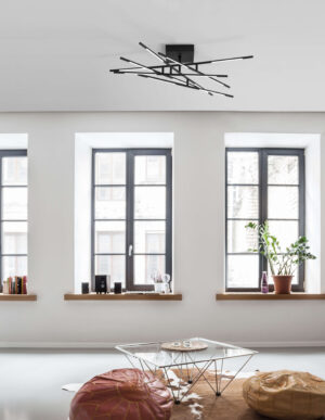 Opbouwlamp Raccio, LED 48 zwart - Afbeelding 3