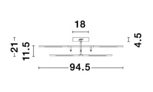 Opbouwlamp Raccio, LED 48 zwart - Afbeelding 6