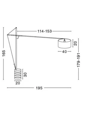 Vloerlamp Traccia, chroom - Afbeelding 3