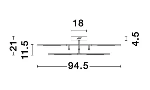 Opbouwlamp Raccio, LED 48 zwart - Afbeelding 6