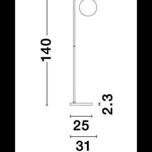 Vloerlamp Alvarez goud - Afbeelding 3